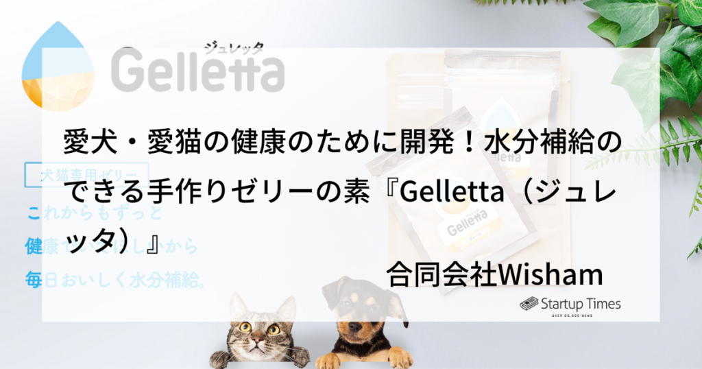 愛犬 愛猫の健康のために開発 水分補給のできる手作りゼリーの素 Gelletta ジュレッタ ーー合同会社wisham Startup Times